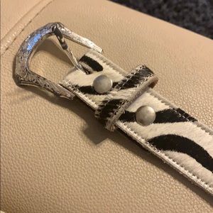 Cowgirl belt zebra with bling size 24 waist